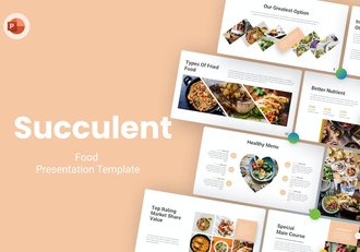 餐饮美食推荐展示PPT模板 - 顶尖PPT