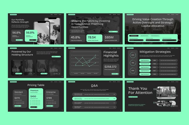 控股公司介绍PPT模板 - 顶尖PPT