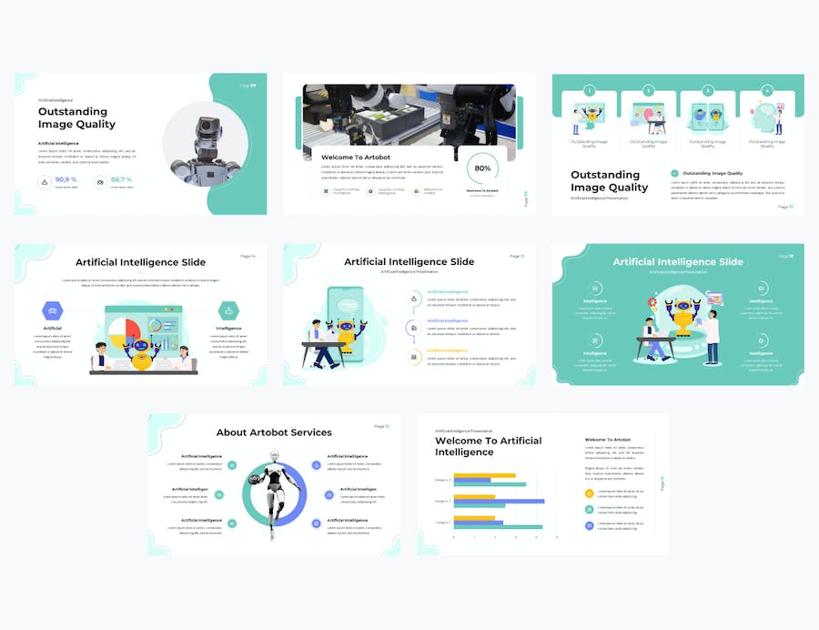 人工智能展示讲述技术应用知识传播Keynote模板 - 顶尖PPT