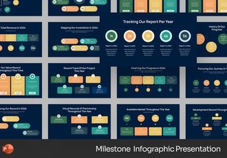 里程碑发展历程信息图形PPT模板 - 顶尖PPT