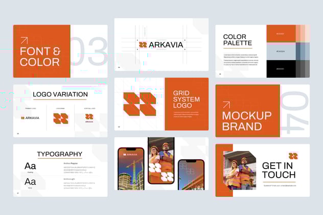 简洁标志品牌指南Keynote主题演示 - 顶尖PPT