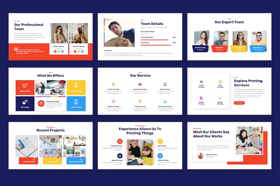 印刷喷绘公司介绍keynote模板 - 顶尖PPT