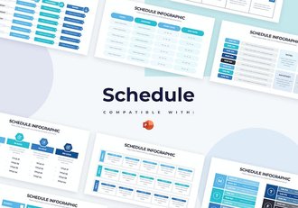 业务工作日程计划时间表信息图形PPT模板 - 顶尖PPT