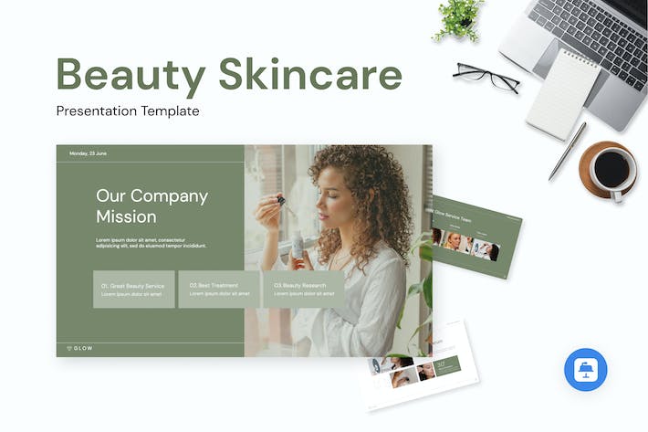 美容护肤品产品推广宣传Keynote模板 - 顶尖PPT