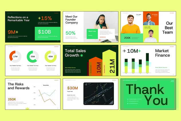 股票市场分析投资方案PPT模板 - 顶尖PPT