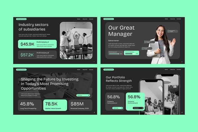 控股公司介绍PPT模板 - 顶尖PPT