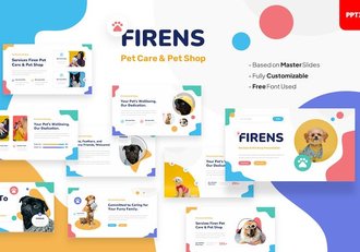 宠物护理宠物商店推介PPT模板 - 顶尖PPT