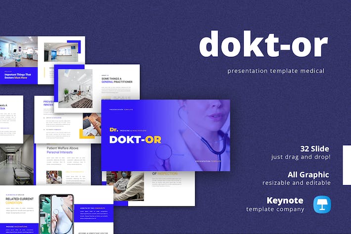医疗中心健康医学诊疗Keynote模板 - 顶尖PPT