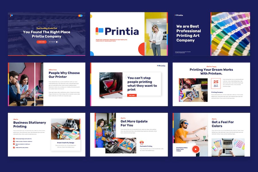 印刷喷绘公司介绍keynote模板 - 顶尖PPT