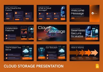 云存储大数据技术解决方案PPT模板 - 顶尖PPT