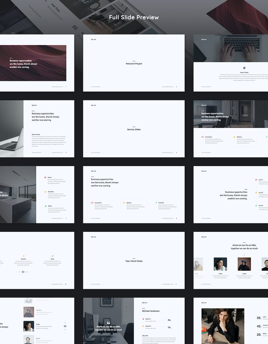 极简风格企业介绍业务合作PPT模板 - 顶尖PPT