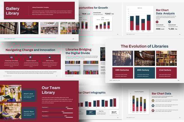 图书馆文库展示宣传PPT模板 - 顶尖PPT