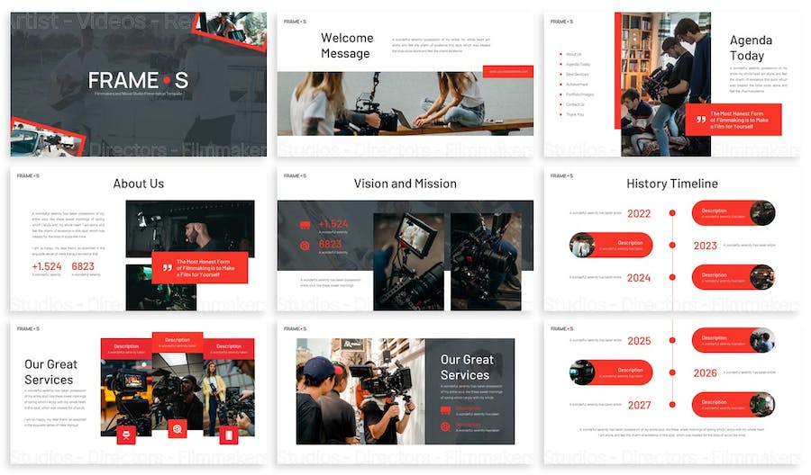 相框电影制作人PPT模板 - 顶尖PPT