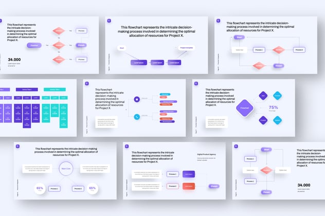 流程图信息图表PPT模板 - 顶尖PPT