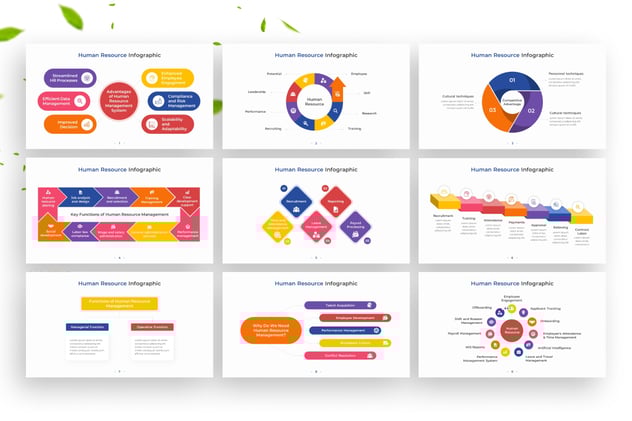 人力资源管理信息图形PPT模板 - 顶尖PPT