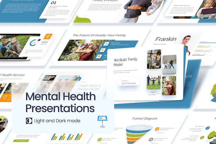 心理健康家庭医疗护理keynote模板 - 顶尖PPT
