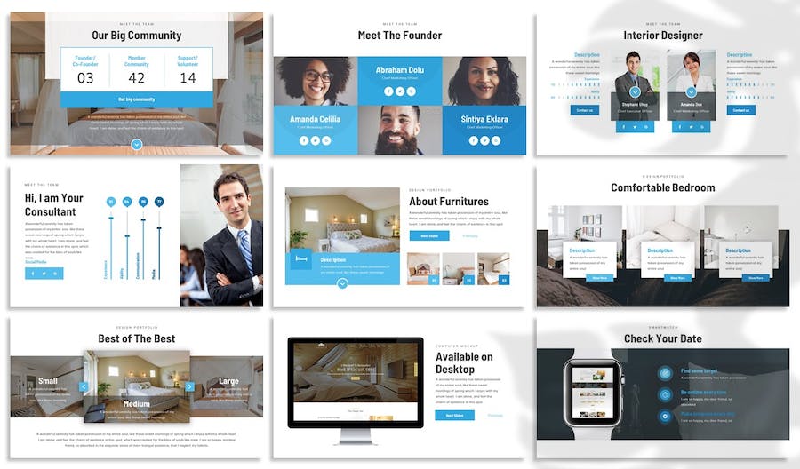 床垫产品推介展示Keynote模板 - 顶尖PPT