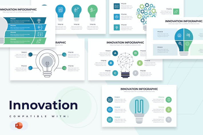 商业创新技术发展信息图表PPT模板 - 顶尖PPT