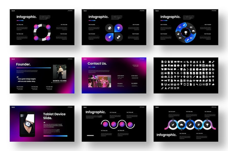 紫色渐变商务项目路演PPT模板 - 顶尖PPT