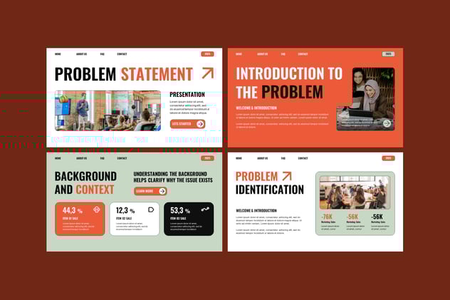 问题分析陈述说明PPT模板 - 顶尖PPT