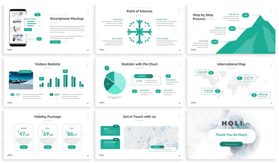 冬季假期营销推广主题Keynote模板 - 顶尖PPT