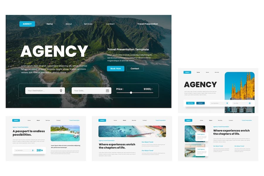 旅游旅行服务推介Keynote模板 - 顶尖PPT