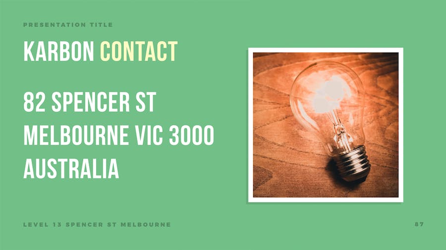 碳主题环保低碳宣传Keynote模板 - 顶尖PPT