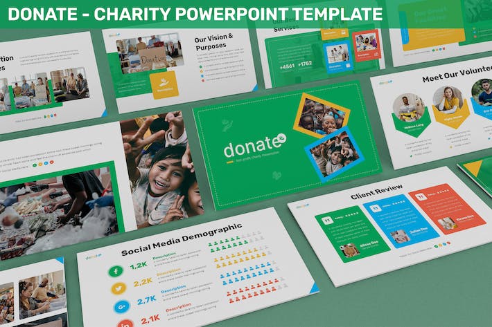 捐赠慈善公益事业PPT模板 - 顶尖PPT