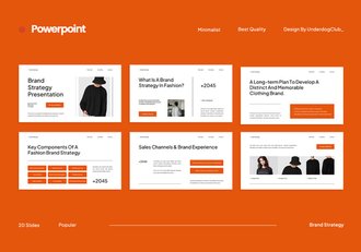 白橙极简主义商务风格PPT模板 - 顶尖PPT