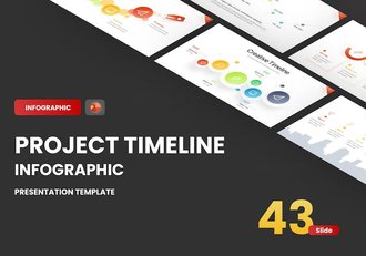 多色彩渐变色项目时间流程表PPT模板 - 顶尖PPT