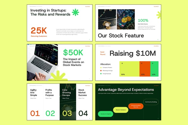 股票市场分析投资方案PPT模板 - 顶尖PPT