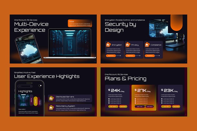 云存储大数据技术解决方案PPT模板 - 顶尖PPT