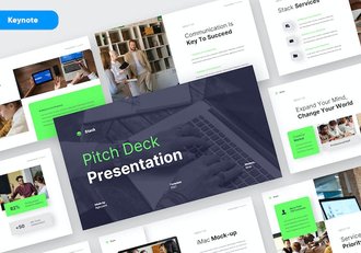 创业融资项目路演球场平台Keynote模板 - 顶尖PPT
