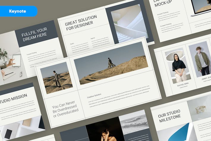 创意设计工作室作品展示Keynote模板 - 顶尖PPT
