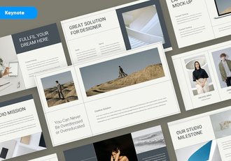 创意设计工作室作品展示Keynote模板 - 顶尖PPT