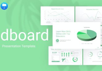 仪表盘折线图数据分析图形图表keynote模板 - 顶尖PPT