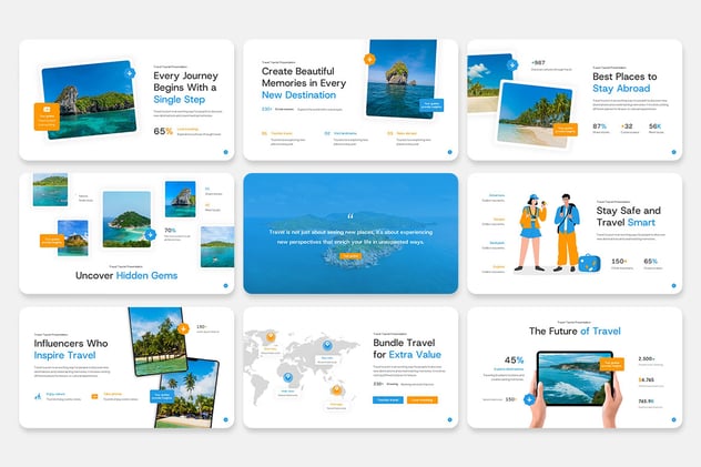 旅游观光度假PPT模板 - 顶尖PPT