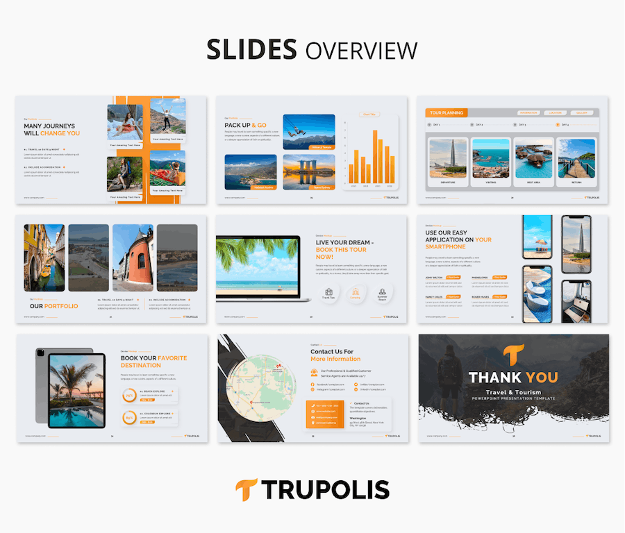 旅游景点介绍及行程规划PPT模板 - 顶尖PPT