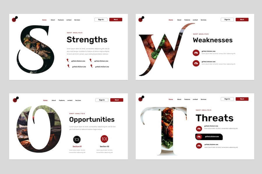 国外高档餐饮美食主题商务PPT模板 - 顶尖PPT