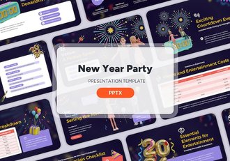 新年晚会新年活动3d立体人物插画图形PPT模板 - 顶尖PPT