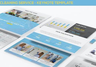 清洁保洁家政服务介绍推广Keynote模板 - 顶尖PPT
