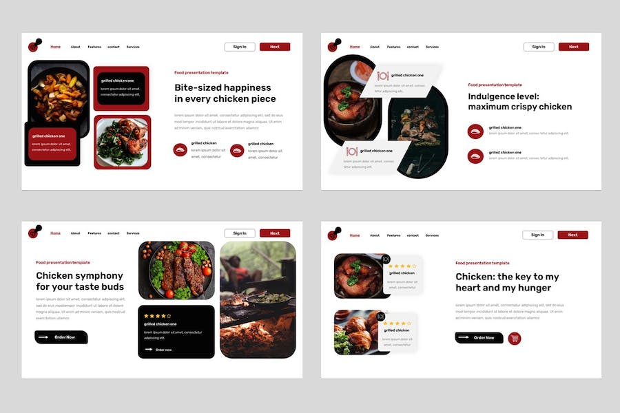 国外高档餐饮美食主题商务PPT模板 - 顶尖PPT