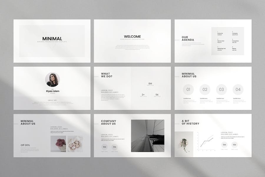 简约大气个人简历工作经历PPT模板 - 顶尖PPT