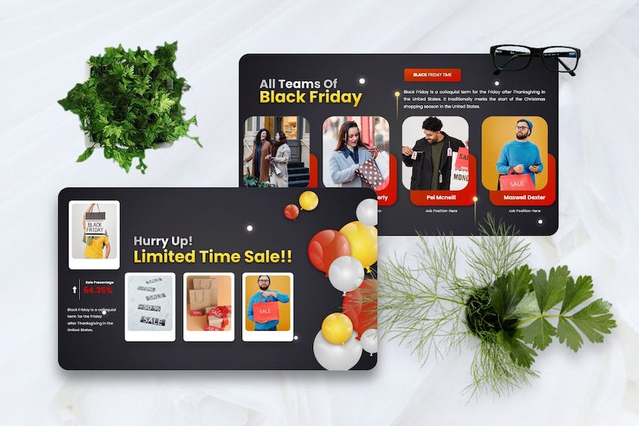 黑五促销购物节营销活动方案PPT模板 - 顶尖PPT