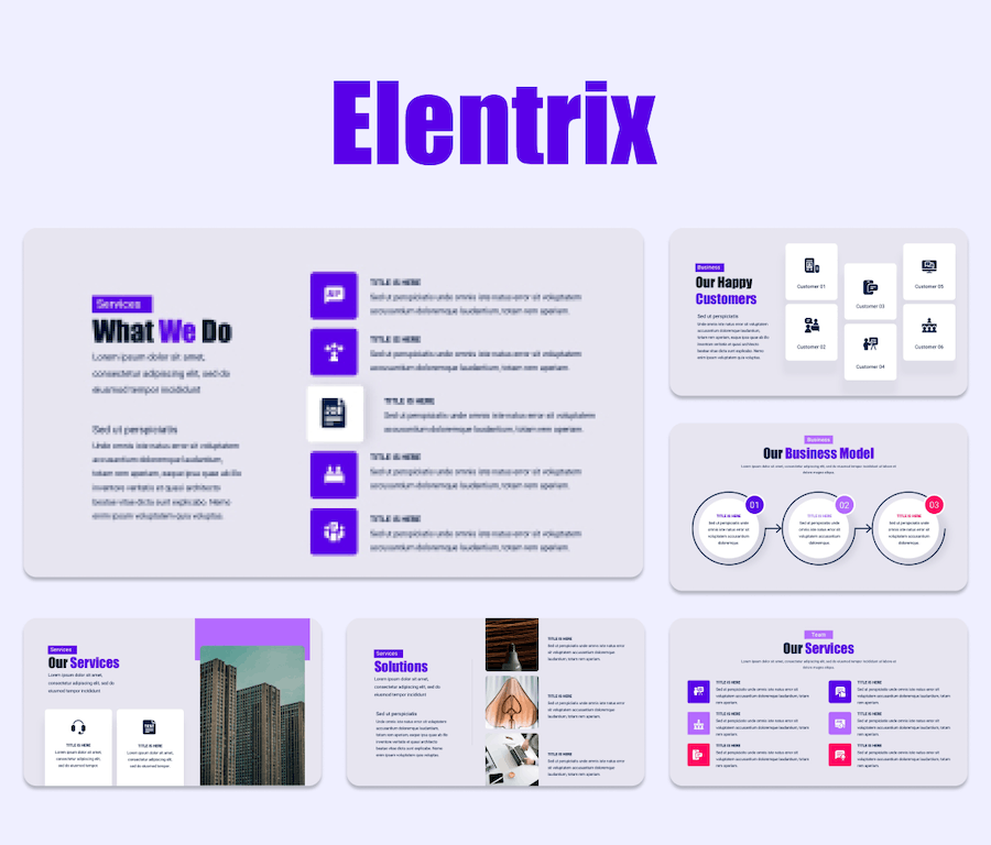 紫色创意公司介绍演示PPT模板 - 顶尖PPT