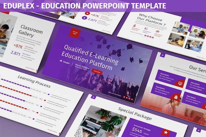 大学教育培训机构PPT模板 - 顶尖PPT