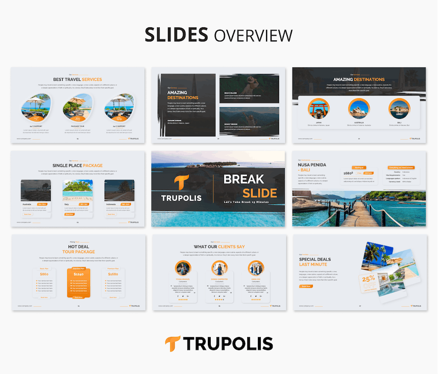 旅游景点介绍及行程规划PPT模板 - 顶尖PPT