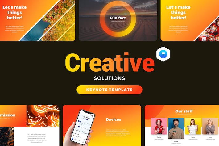创意商业计划企业解决方案团队介绍通用keynote模板 - 顶尖PPT