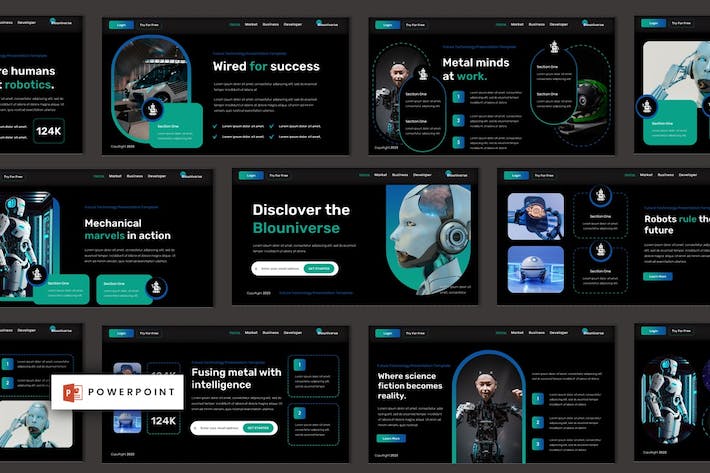 专业人工智能AI技术分析PPT模板 - 顶尖PPT