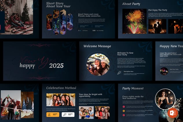 新年快乐庆祝活动方案展示PPT模板 - 顶尖PPT